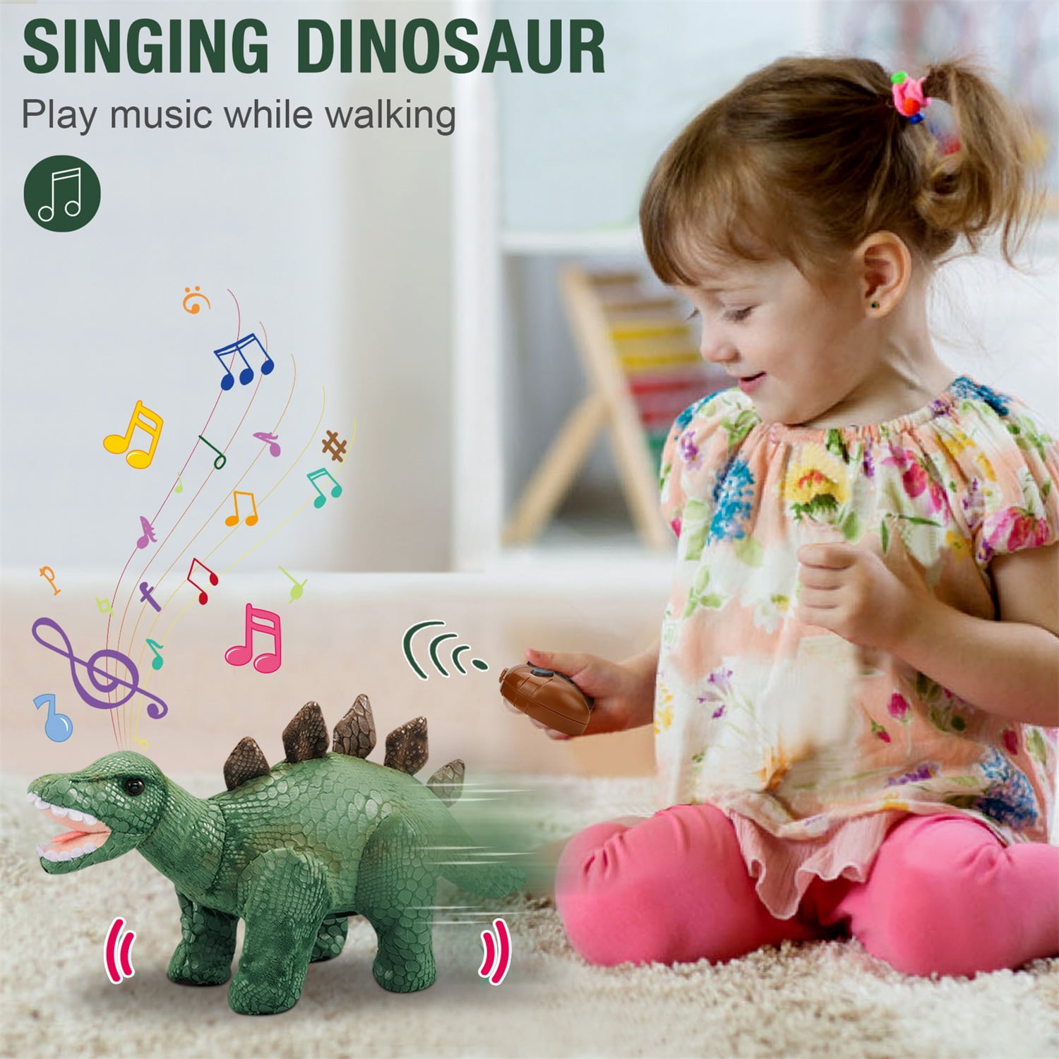 CIPACHO Walking Dinosaur Kids Learning Educational Toy, RC Dinosaur Robot Toy with Remote Control for Boys and Girls, Green CIPACHO Walking Dinosaur Kids Learning Educational Toy, RC Dinosaur Robot Toy with Remote Control for Boys and Girls, Green