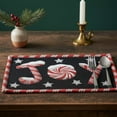 thumbnail image 3 of DaDa Bedding Set of 4-Pieces Peppermint Joy Holiday Tapestry Placemats 13” x 19” (12904), 3 of 10