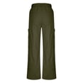 thumbnail image 3 of Tumotour Cargo Pants for Women Wide-Leg Pants Athletic Workout Running Joggers with Pocket Multi-Pocket Sport Long Pants, 3 of 7