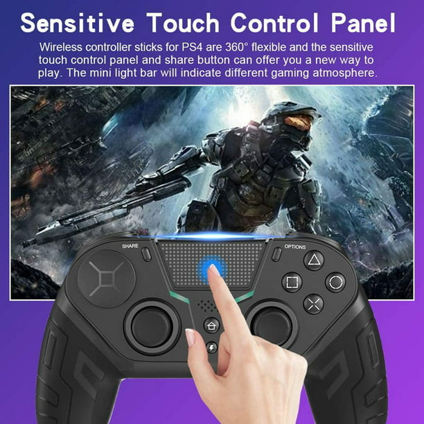 lobby mekanisme Forløber TROPRO Wireless Controller for PS4, Gamepad Joystick Remote Controller with  Back Buttons Compatible with PS4/Pro/Slim/PC/iPhone/Mac,Turbo/Audio  Function/Interchangeable Stick Module - Walmart.com
