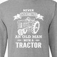 thumbnail image 4 of Inktastic Old Man Tractor Long Sleeve T-Shirt, 4 of 5