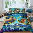 thumbnail image 2 of Perro Hombre Conjunto de sábanas temático, trío de piezas, cómodo y amigable con la piel, diseño único, regalo de decoración para el hogar para familiares, amigos y fans,173cm *218cm, 2 of 6