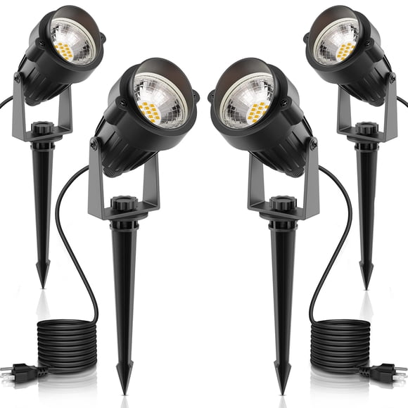L LOHAS LED Landscape Lighting Outdoor, Spotlights for Yard Pathway Garden IP66 Waterproof, Dusk to Dawn Light Sensor, 120V 5W 45