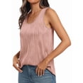 thumbnail image 3 of Women'S Dressy Business Casual Tank Tops Summer Sleeveless Trendy Blouses Flowy Work Shirts Pink L, 3 of 8