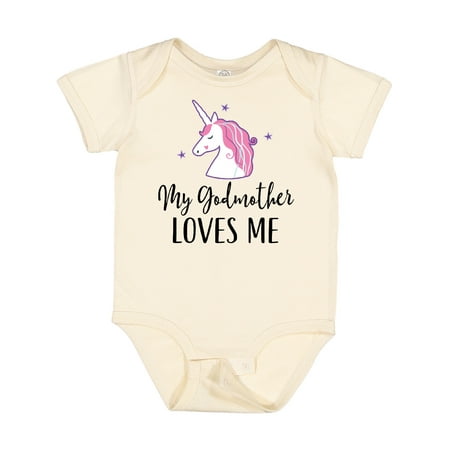 

Inktastic My Godmother Loves Me Unicorn Gift Baby Girl Bodysuit