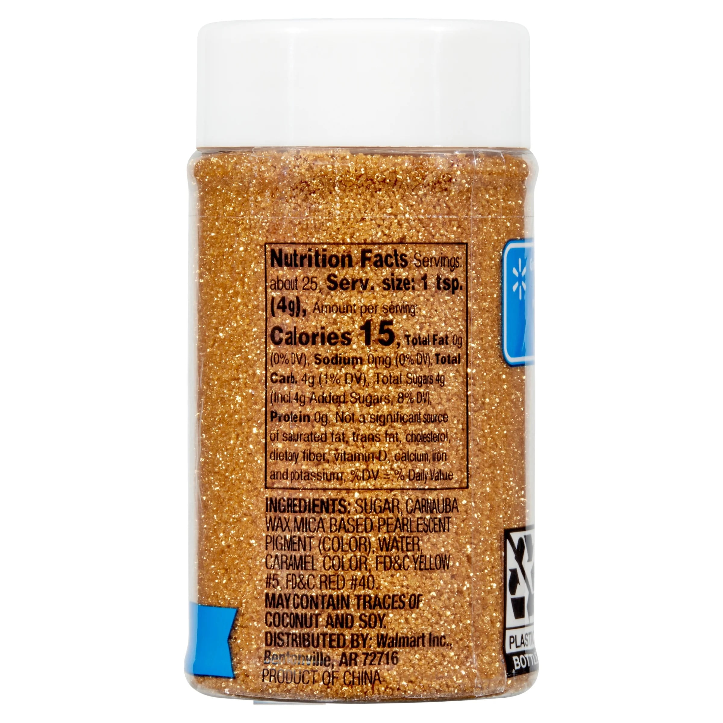 (6 pack) Great Value Gold Sparkling Sugar, 3.3 oz