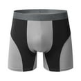 thumbnail image 6 of Mens Underwear Boxer Brief Athletic Moisture Wicking Longer Compression Boxer Shorts Chafing Design Running Sports Grey M, 6 of 6