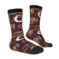 thumbnail image 3 of Uemuo A Cup Of Black Coffee On A Saucer Pattern Women's Crew Socks, Soft Durable Breathable Moisture-Wicking with Odor Control Cotton socks, 3 of 9