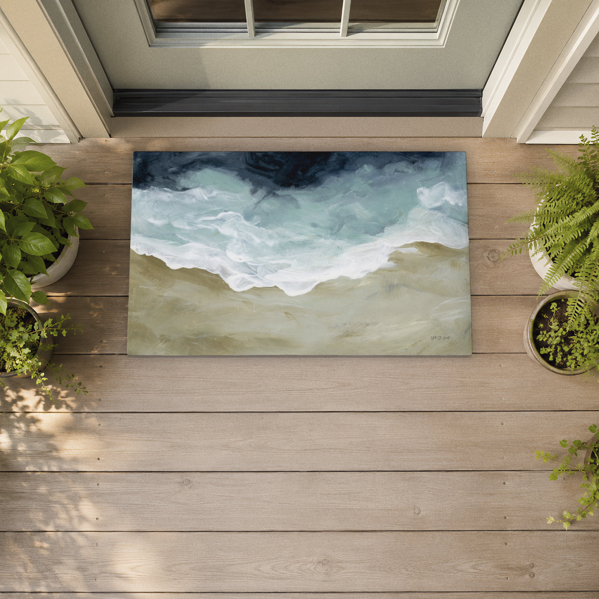 Stupell Industries Beachscape Edge of Turquoise Printed Outdoor Door Floor Mat, design by Yvette St. Amant