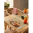 Gehucoxee Fall Squirrel Pumpkins Placemats for Dining Table Set of 6