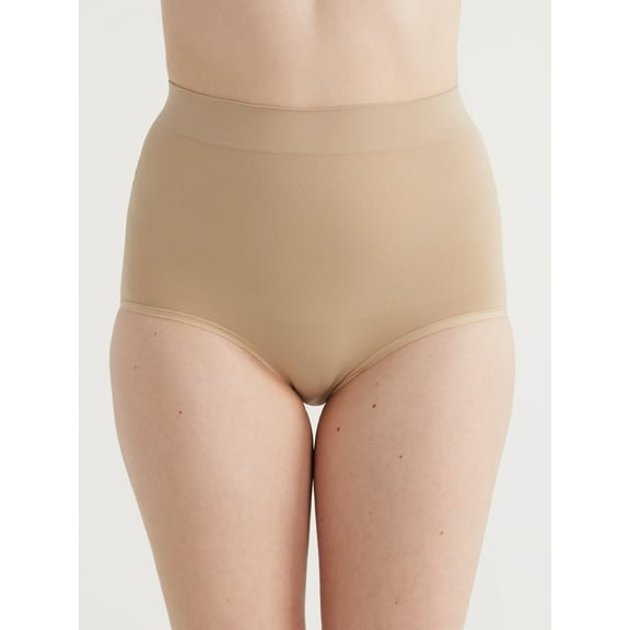 Joyspun Women's Seamless Mid-Rise Shaping Brief, Sizes S to 3X