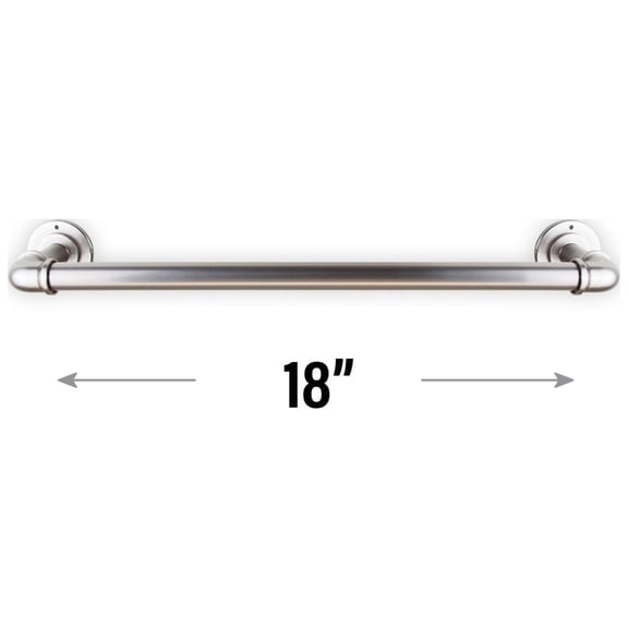 Contemporary Home Living 18" Silver Contemporary Industrial Pipe Towel Rack