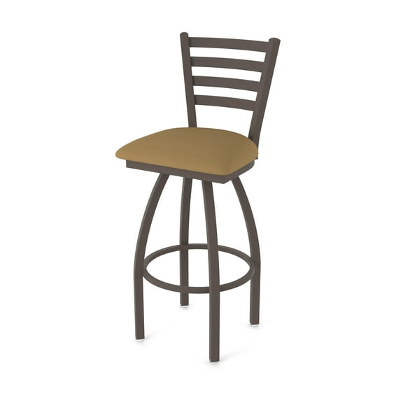 410 Jackie 25" Swivel Counter Stool with Bronze Finish and Canter Saddle Seat