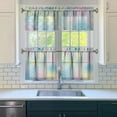 thumbnail image 3 of Kitchen Curtains 24 Inch Short - 3 Panel Set, Mermaid Ocean Underwater Coral Design, Rod Pocket Window Curtain, 100% Polyester, Easy Wash for Farmhouse, Nautical Kitchen, Bathroom, 3 of 6