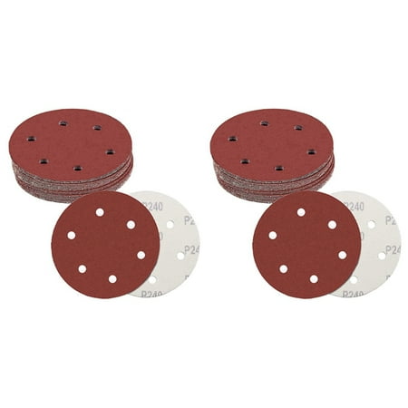 

60Pcs Drywall Sander Sanding Discs 9Inch 6Hole Hook and Loop Abrasive Sandpaper 10Pcs Each 80/100/120/150/180/240 Grits