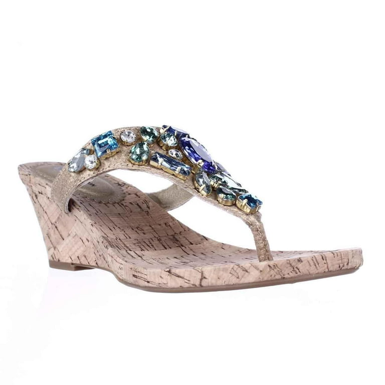 White mountain jeweled sales thong sandals