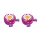 thumbnail image 1 of FELTECHELECTR 2 timbres para bicicleta para niños, con diseño de crisantemo, color rosa y morado., 1 of 7