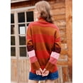 thumbnail image 6 of Fall Half Zipper Oversized Womens Sweaters Turtleneck Sweater Long Sleeve Tops, 6 of 7
