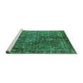 thumbnail image 2 of Ahgly Company Machine Washable Indoor Rectangle Oriental Turquoise Blue Industrial Area Rugs, 5' x 8', 2 of 4