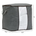 thumbnail image 2 of Unique Bargains 1 Pack Clothes Storage Bags Moving Bags Grey 19.5*19.5*14in, 2 of 7