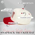 thumbnail image 3 of Funky Junque Trucker Hat – Vintage 2 Tone Snapback Baseball Cap -Kansas City (Upside Down) - Red/Beige, 3 of 7