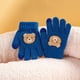 thumbnail image 1 of Guantes para niños, otoño e invierno, para niños y niñas, con dibujos de osos, resistentes al frío, cálidos, de punto de lana de cinco dedos para bebés, 1 of 6