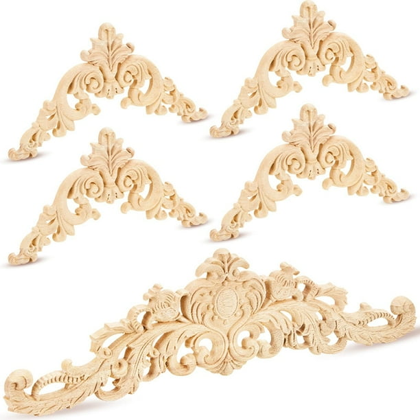 Wood Appliques Onlays Decorative Wood Appliques DIY Wood Appliques for Mirror Bed Door