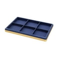 thumbnail image 2 of yuksok Bracelet Display Tray 6 Grids Jewelry Organizer for Selling Vendors Showcase Blue, 2 of 9