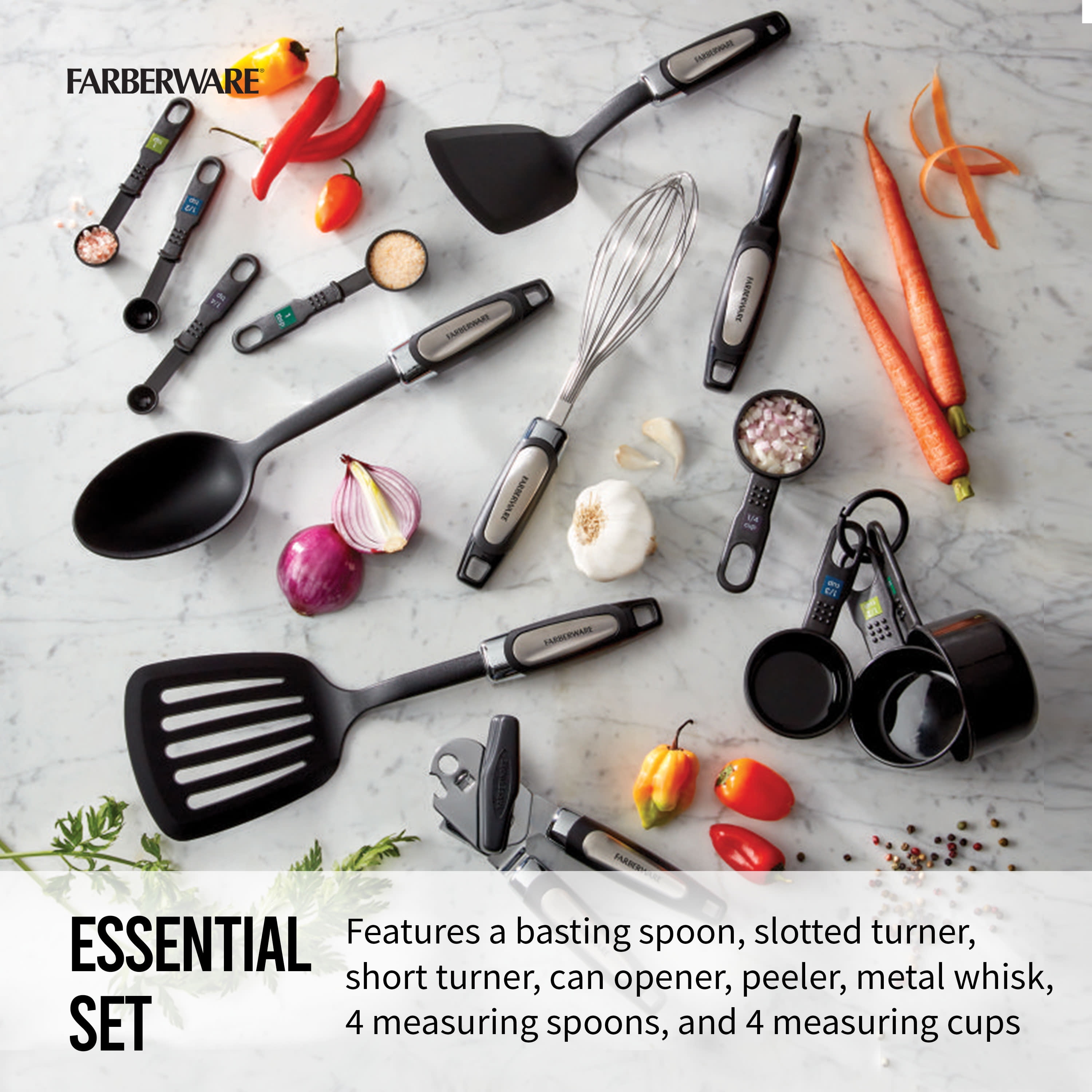 Farberware 14-Piece Cutlery Set, Black