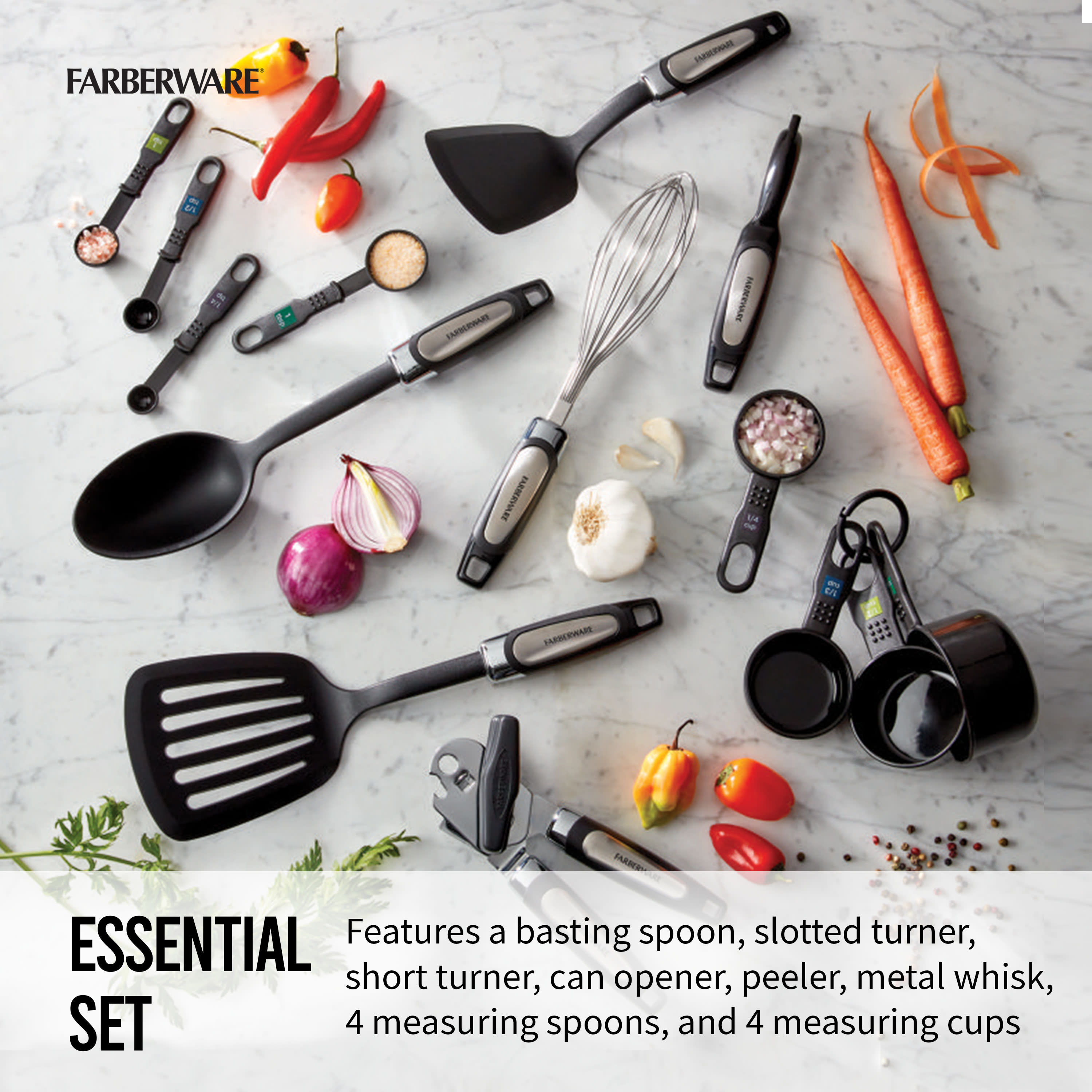 Farberware Professional 14-piece Kitchen Tool and Gadget Set in Black - image 3 of 19