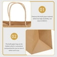 thumbnail image 2 of FELTECHELECTR 10 bolsas de regalo con asas, bolsas de regalo para empacar café, bolsas de regalo para fiestas, bolsas de papel kraft., 2 of 5