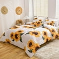 thumbnail image 7 of NTBED 3-Pieces White Sunflowers Botanical Comforter Bedding Sets, Twin, 7 of 7