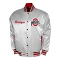 thumbnail image 2 of Men's Franchise Club White Ohio State Buckeyes Satin Full-Snap Jacket, 2 of 3