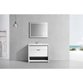thumbnail image 6 of Kubebath NUDO 36″ Modern bathroom Vanity in Gloss White Finish, 6 of 7