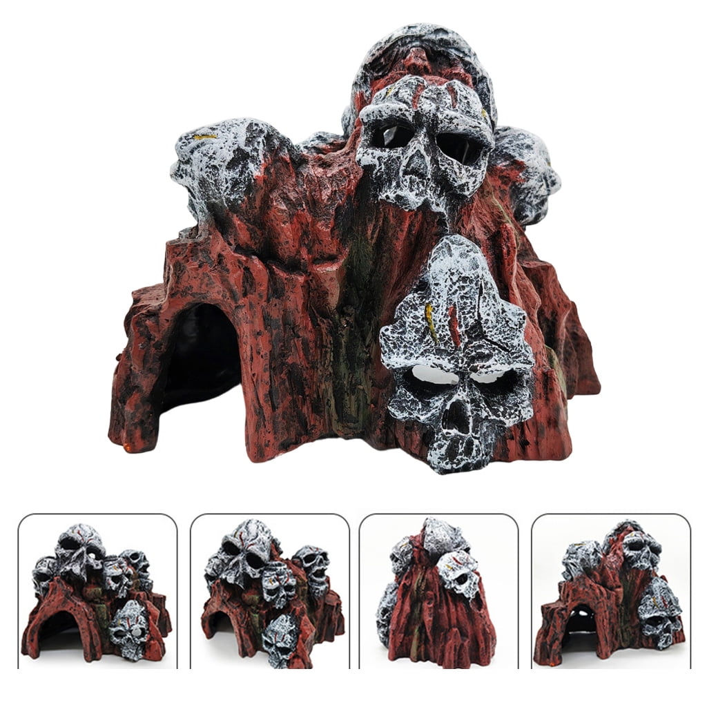 Creative Gothicism Skull Cave Fish Tanks Accessory Aquariums Aesthetic