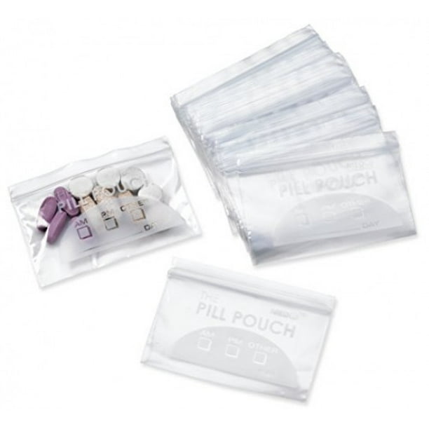 Pill Pouch Bags - (Pack of 100) 3 x 2.75 Pill Baggies and