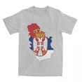 thumbnail image 1 of Camiseta con la bandera de Serbia, estilo urbano de verano, de algodón, estilo Harajuku, de manga corta, para hombre, 1 of 7
