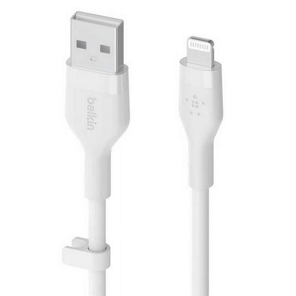 2 m USB-A to Lightning Silicone Cable, White