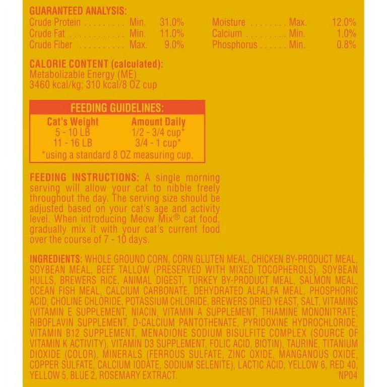 Meow mix 16 lb cheap bag