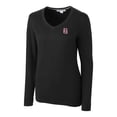 thumbnail image 2 of Women's Cutter & Buck  Black Birmingham Barons Lakemont Tri-Blend V-Neck Pullover Sweater, 2 of 3