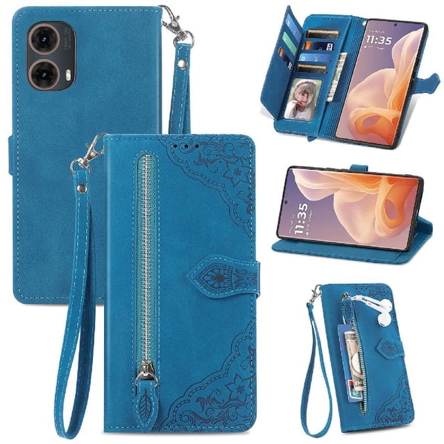 Funda billetera anti-golpes para GANGXUN Motorola Moto G85 , ideal para día a día y trabajo
