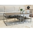 thumbnail image 4 of Roundhill Furniture Padena 3-Piece Metal Frame Wood Living Room Coffee Table and 2 End Tables Set, 4 of 21