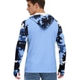 thumbnail image 4 of Domuza Uv Protection Shirts for Men Lightweight Long Sleeve Hooded Sun Shirt SPF 50+ UPF Hoodie Summer Fishing Shirts Dark Blue 2XL, 4 of 4
