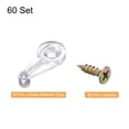 thumbnail image 3 of Uxcell 60Set 25mm Plastic Glass Retainer Clips Set for 4mm Thick Glass, Transparent, 3 of 6