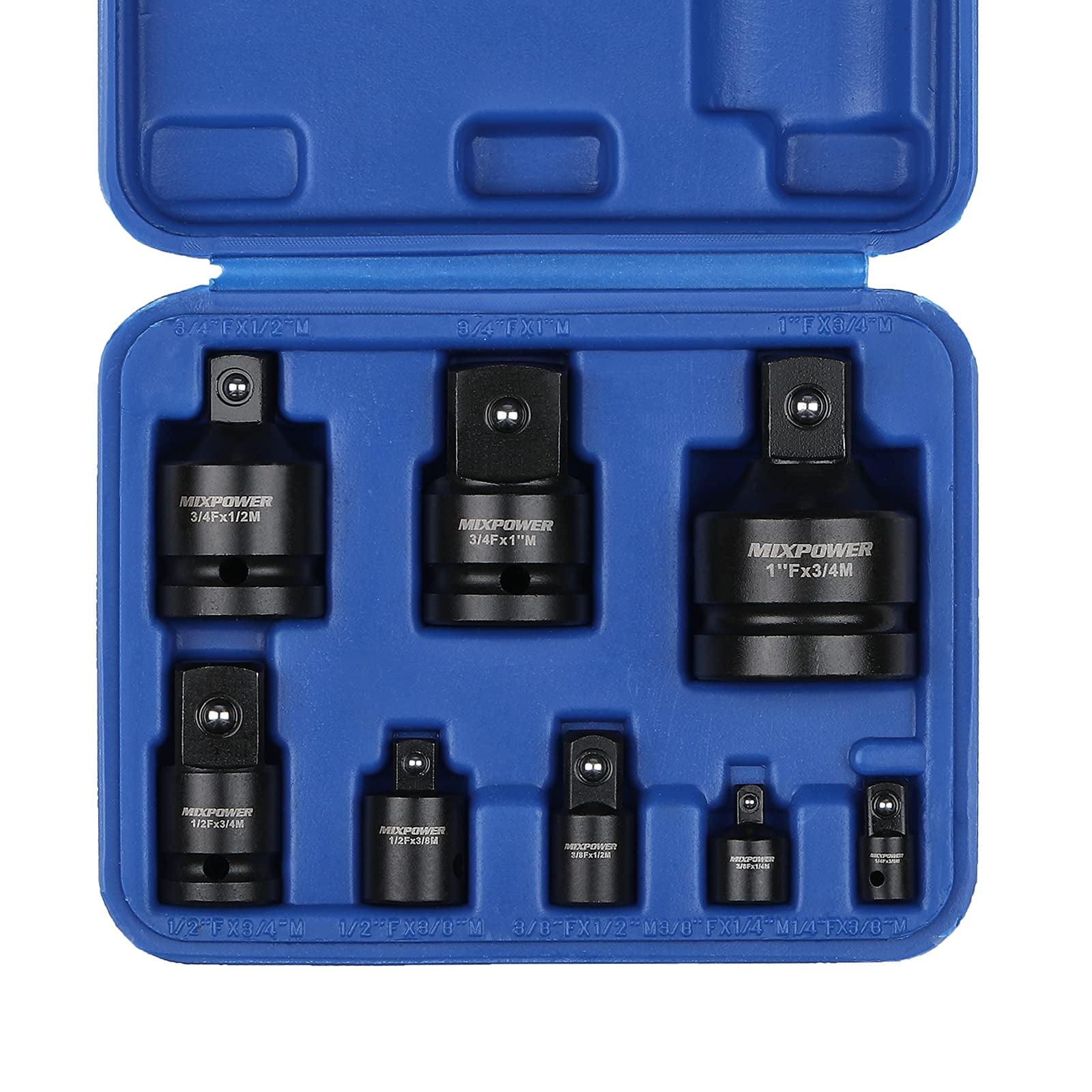 mixpower-8-piece-impact-socket-adapter-and-reducer-set-1-4-3-8-1-2