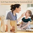thumbnail image 6 of 100 Pcs Paper Bread Bags for Homemade Bread, Large Paper Bakery Loaf Bags with Thank You Stickers, Sourdough Bread Bags with Window Tin Tie Tab Lock for Food Packaging Storage(13.7x8.2x3.5Inch), 6 of 7