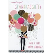 Pictura Patterned Balloon Bouquet Sara Miller Birthday Card for Granddaughter