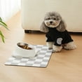 thumbnail image 4 of Checkered Cat Food Mat for Pet Dog Feeting Mats,Pet Feeding Mat for Floor Non-Slip Waterproof, Super Absorbent Cat Bowl Mat, Easy to Clean Eco-Friendly Durable Pet Placemat 24x16in, 4 of 7