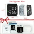 thumbnail image 2 of Blood Pressure Monitor, Wrist Blood Pressure Cuff LCD Display Automatic Voice Pulsometer Sphygmomanometer, Rechargable Heart Health BP Monitor for Home Travel Use,White, 2 of 9