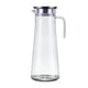 thumbnail image 2 of Jarra de agua fría a rayas acrílicas de plástico PC con tapa de acero inoxidable, gris marrón transparente, resistente al calor 1000ml 1200ml 1500ml para zumo de té helado, 2 of 6